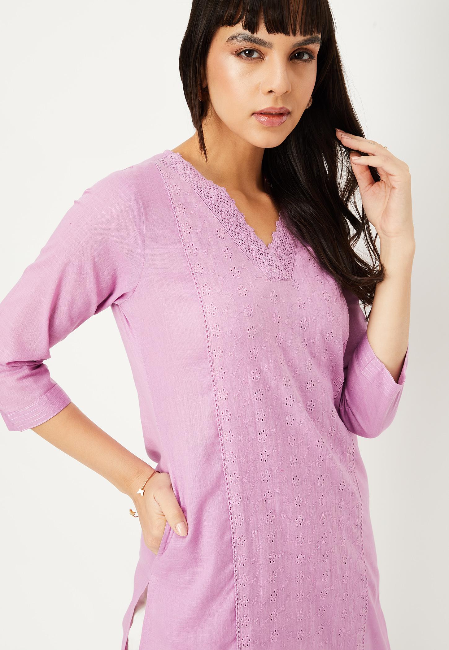 Women Schiffli Kurta with Pocket-picture-14