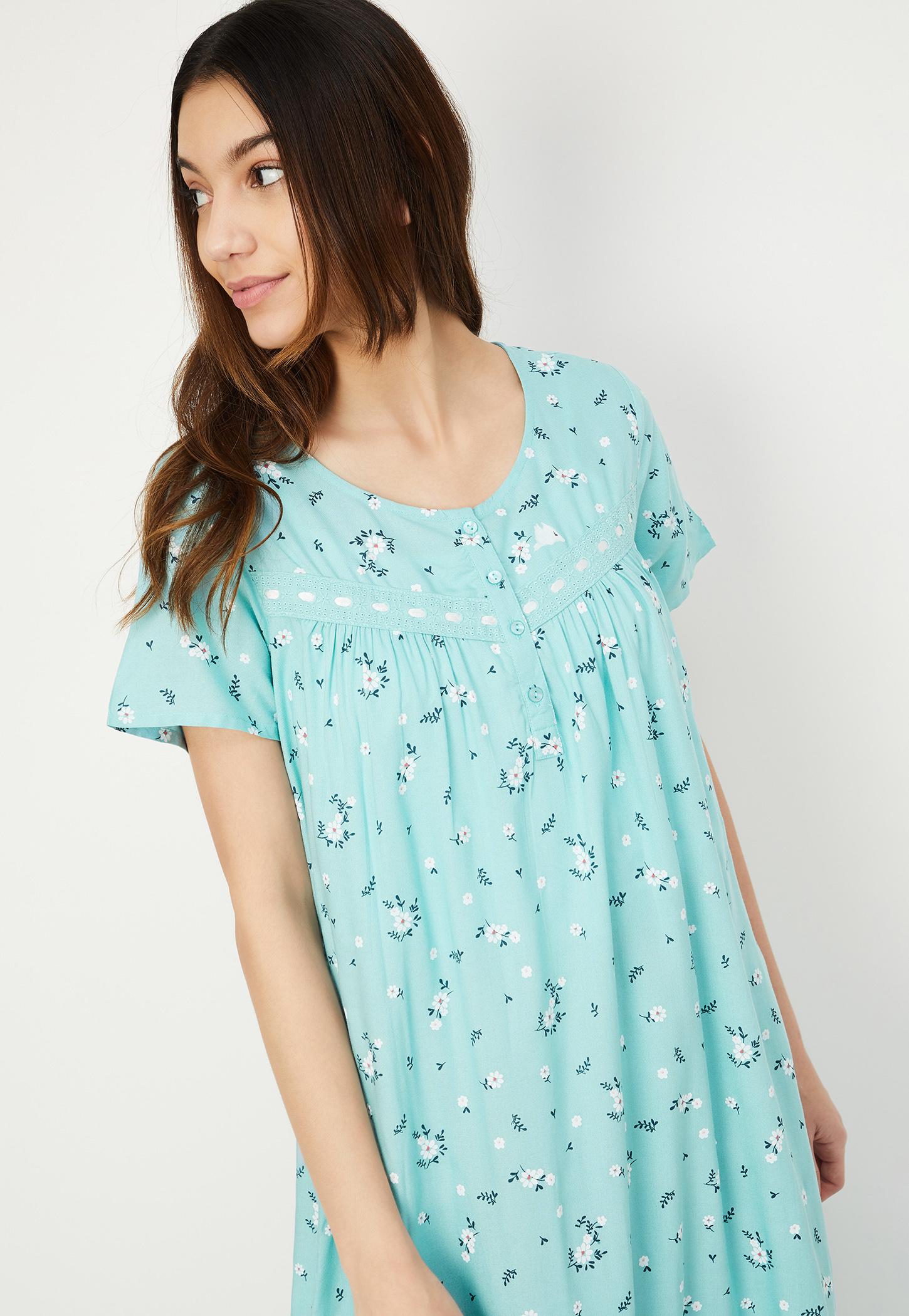 Women Printed Nightgown-image-31