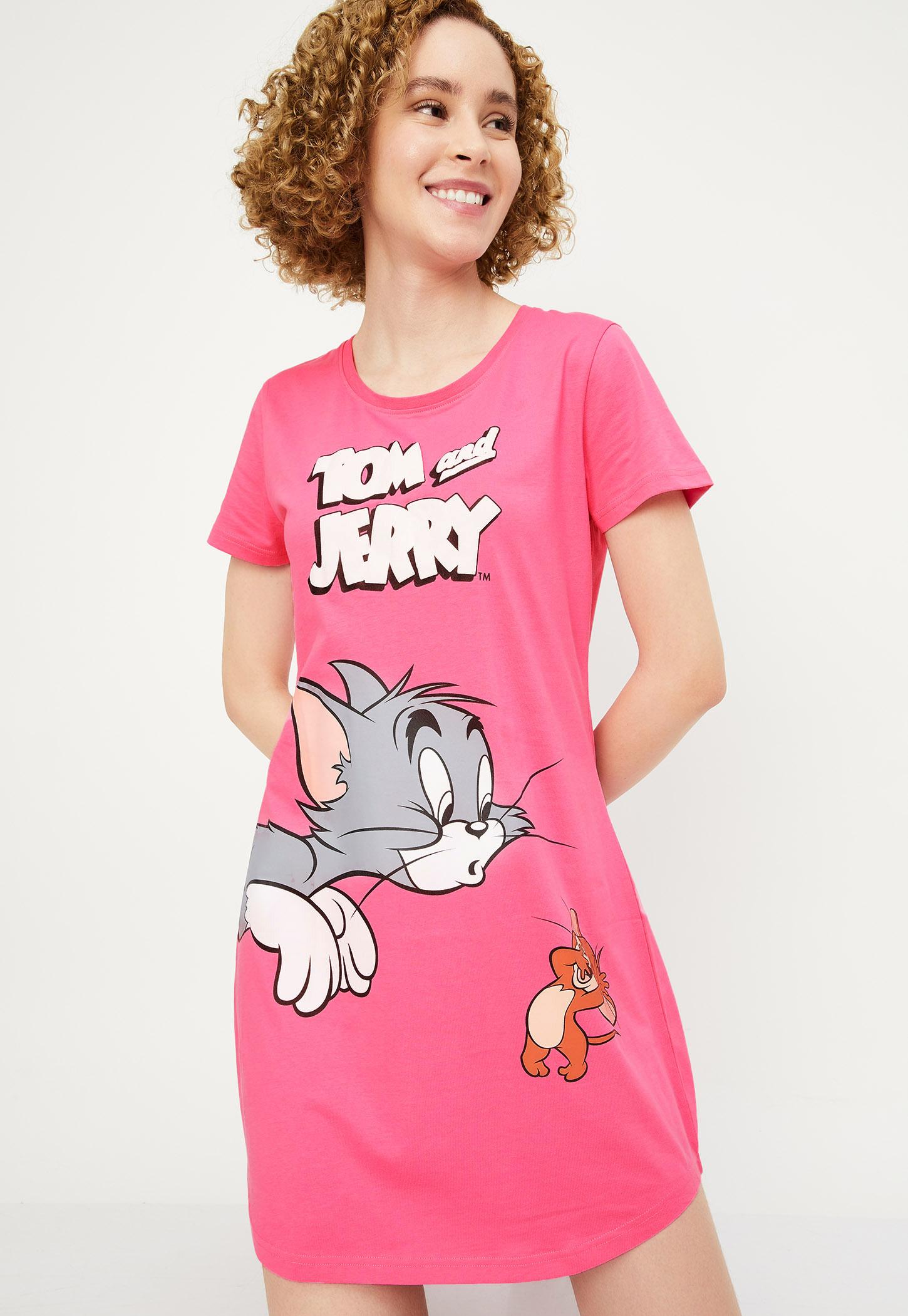 Women Tom & Jerry Printed Nightdress-picture-12