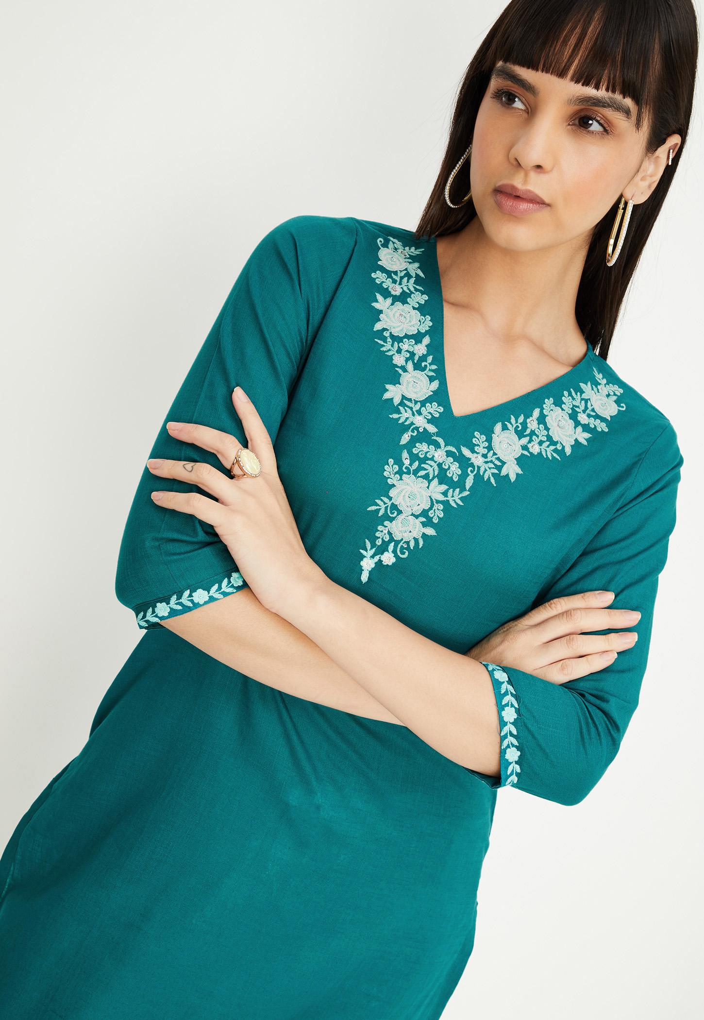 Women Embroidered Straight Kurta-picture-40